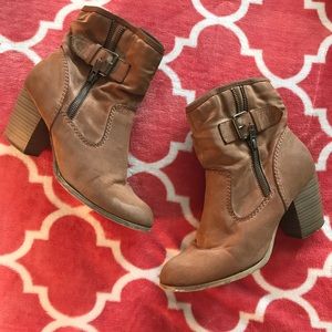 Steve Madden Chestnut Buckle Booties